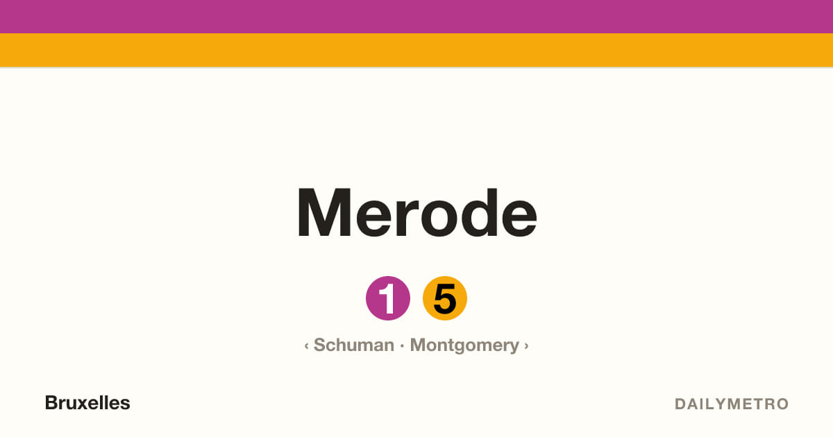 Station Merode · Lignes 1, 5