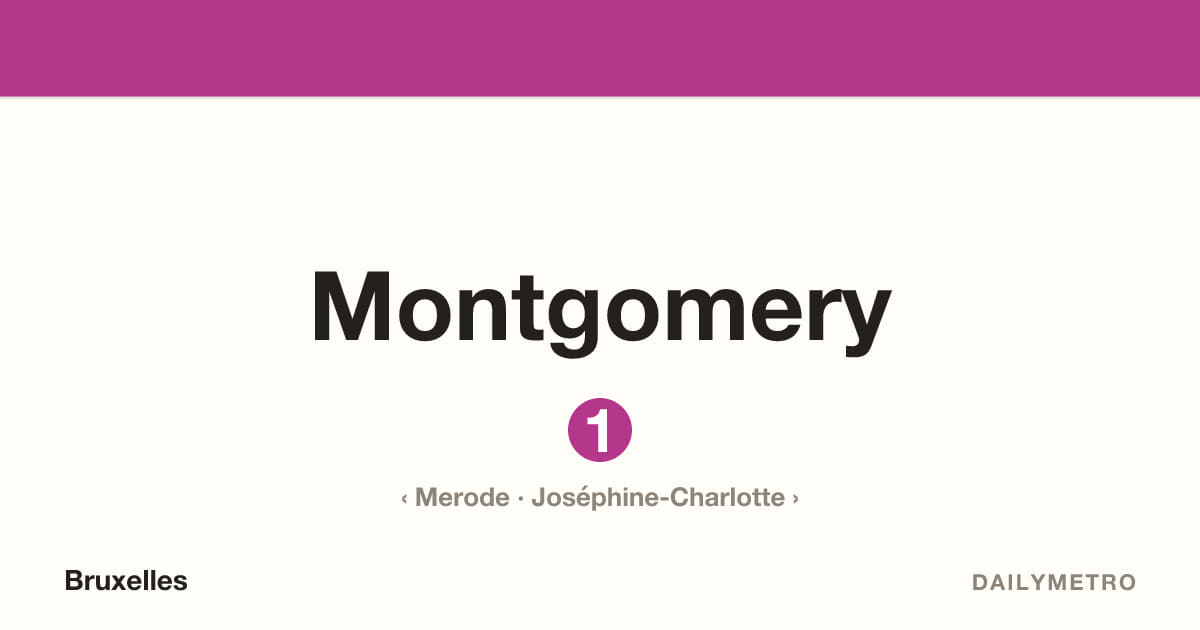 Station Montgomery · Lignes 1