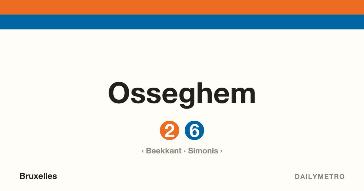 Station Osseghem · Lignes 2, 6