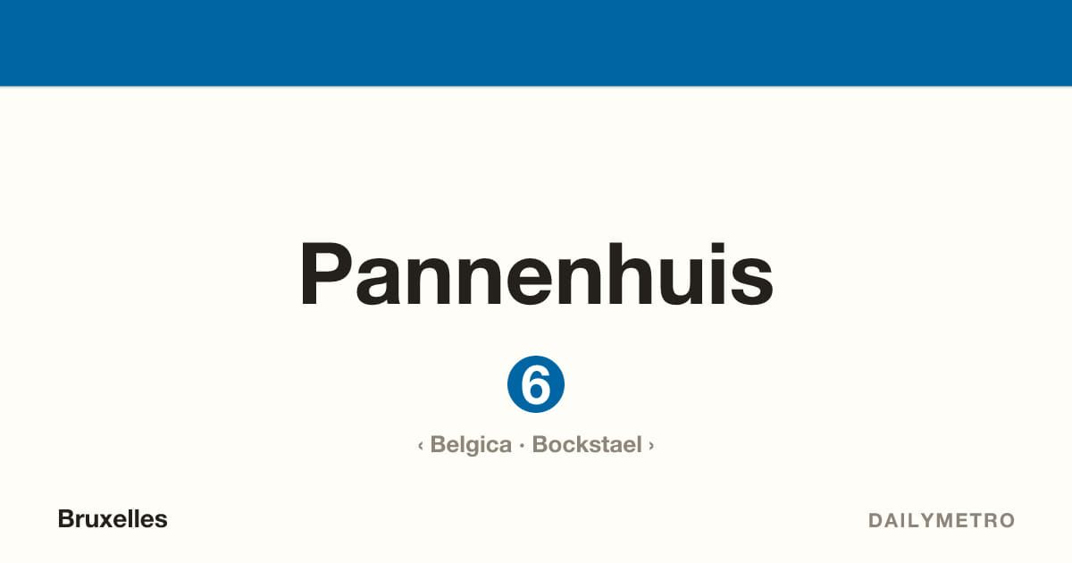 Station Pannenhuis · Lignes 6