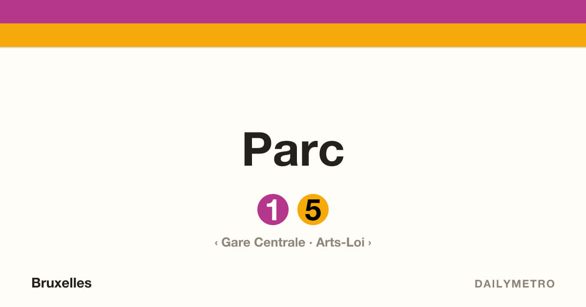 Station Parc · Lignes 1, 5