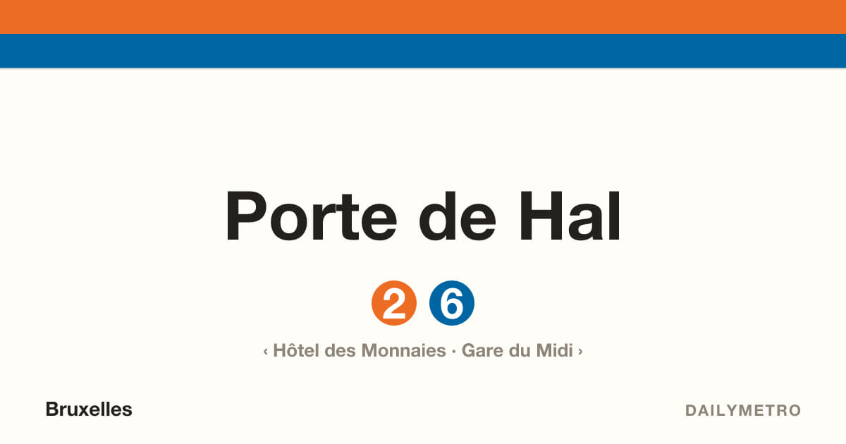 Station Porte de Hal · Lignes 2, 6