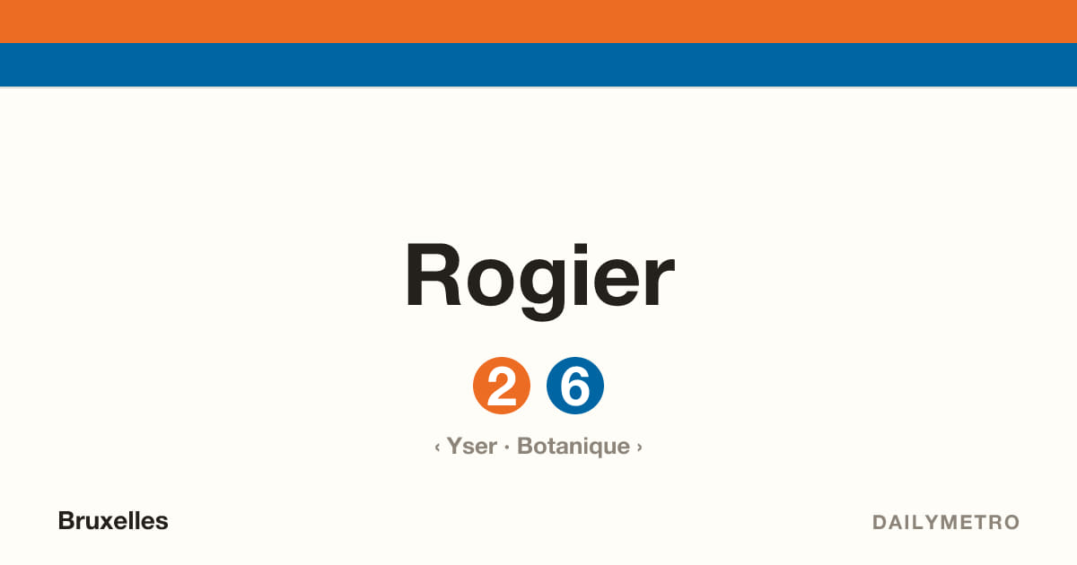 Station Rogier · Lignes 2, 6