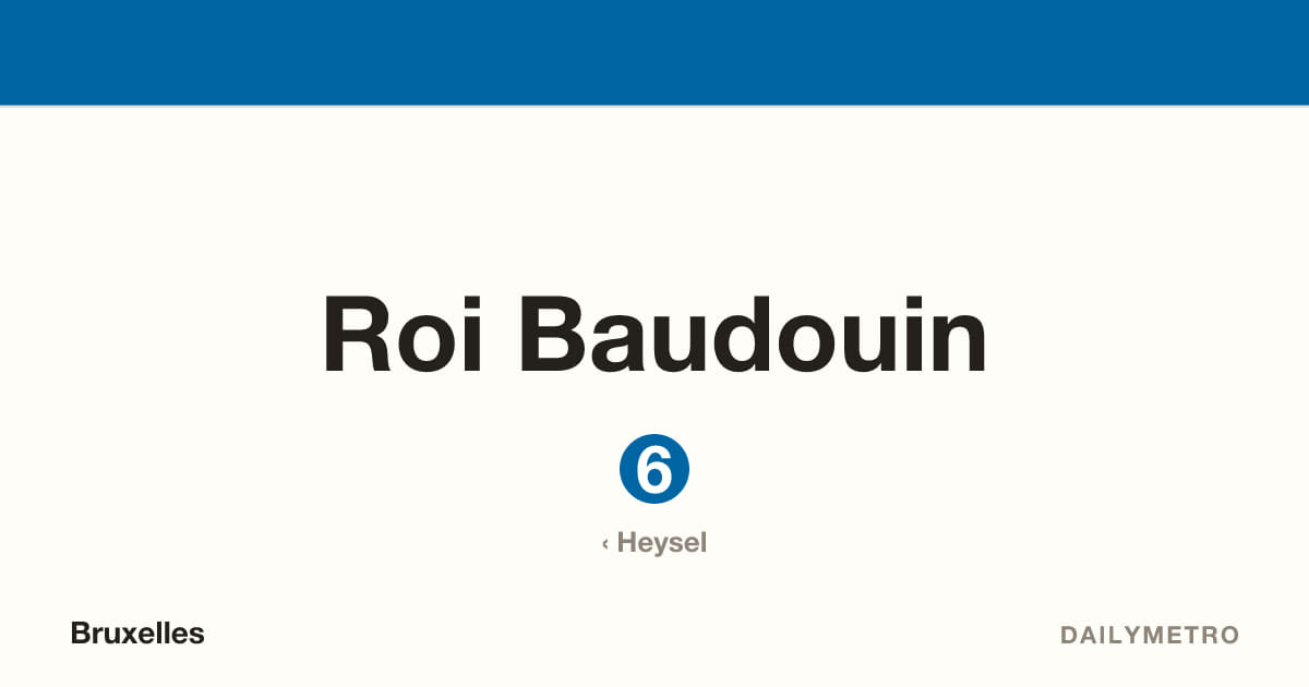 Station Roi Baudouin · Lignes 6