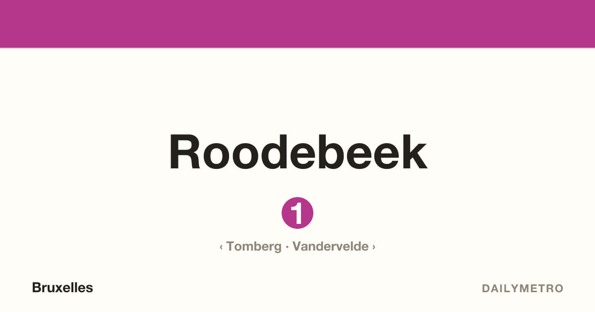 Station Roodebeek · Lignes 1