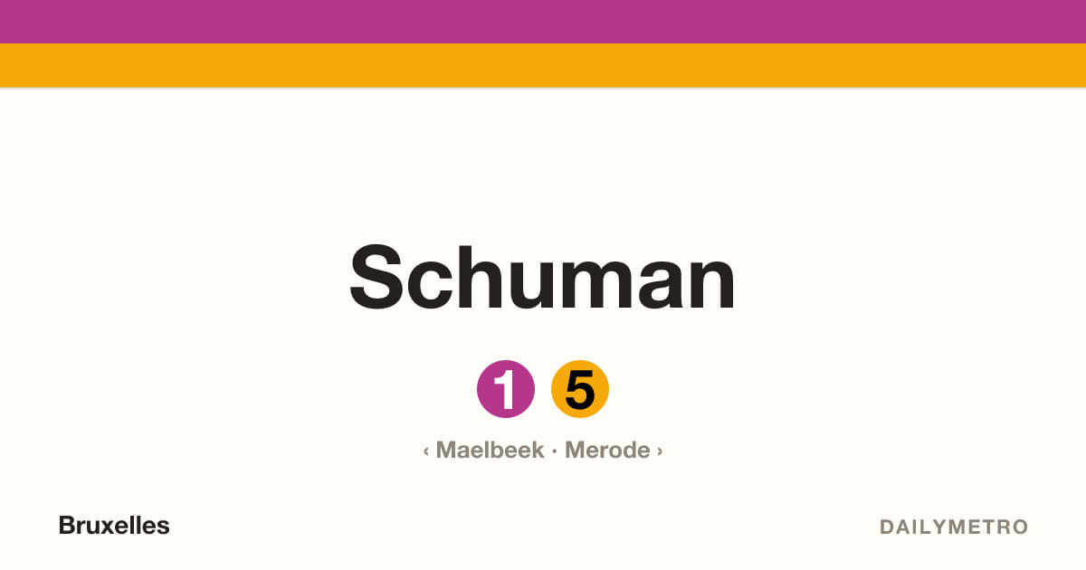 Station Schuman · Lignes 1, 5