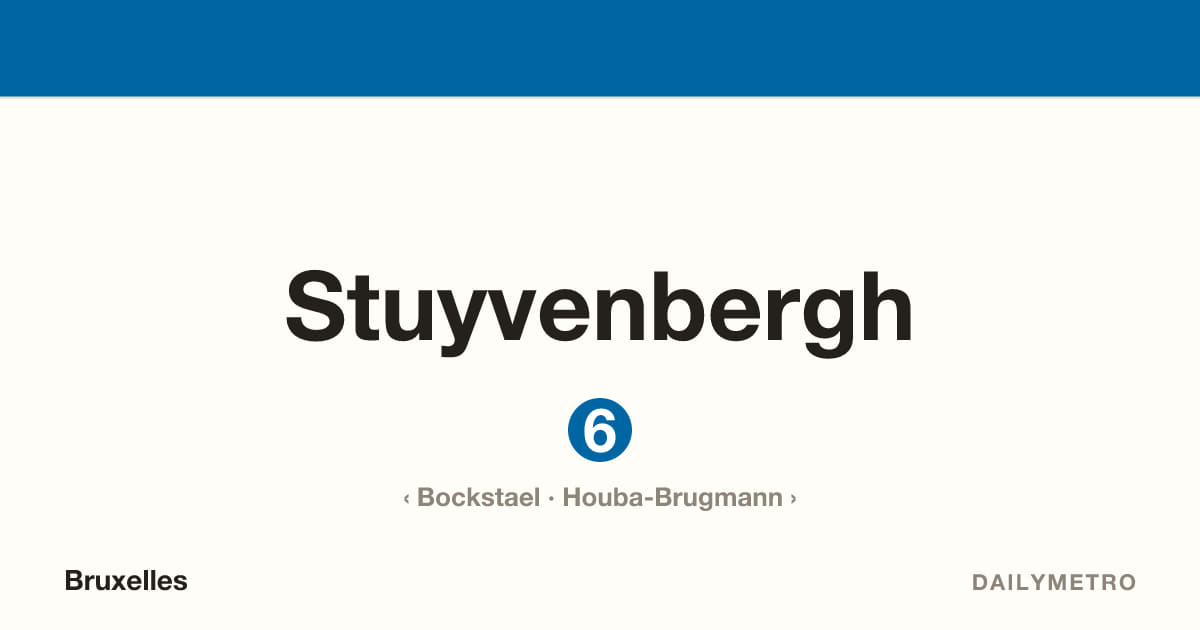 Station Stuyvenbergh · Lignes 6