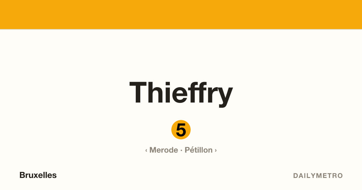 Station Thieffry · Lignes 5