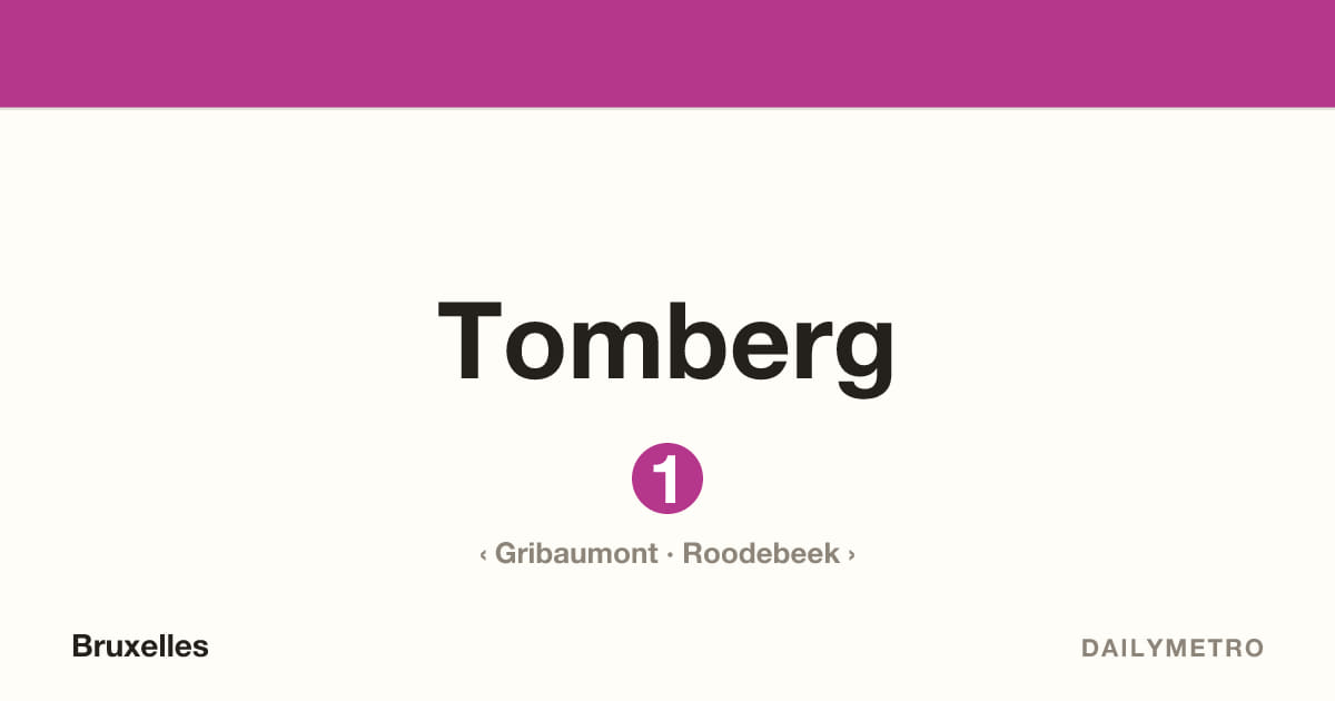 Station Tomberg · Lignes 1
