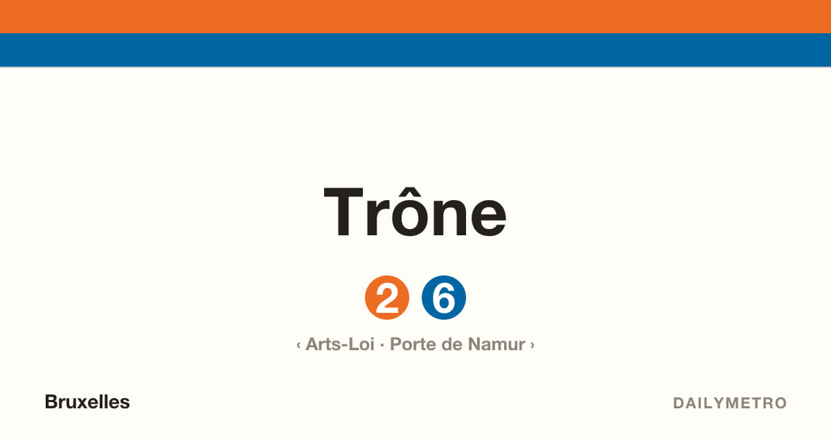 Station Trône · Lignes 2, 6