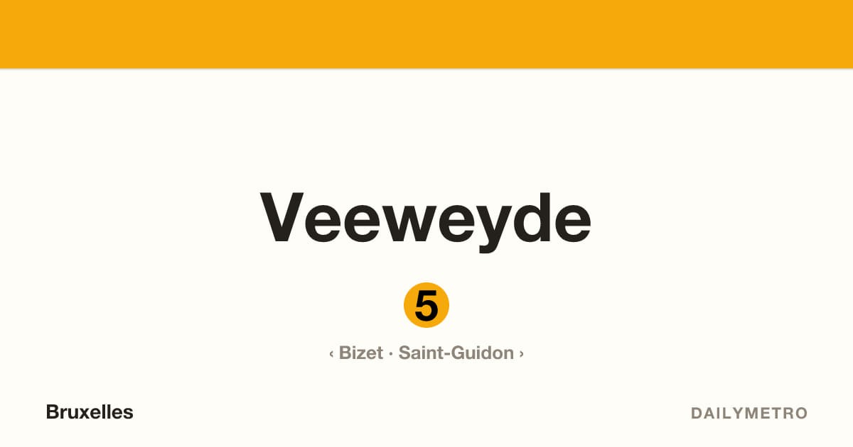 Station Veeweyde · Lignes 5