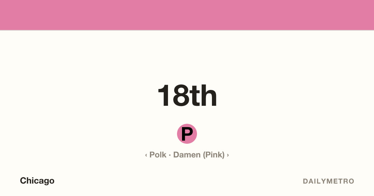 18th station · Lines Pink