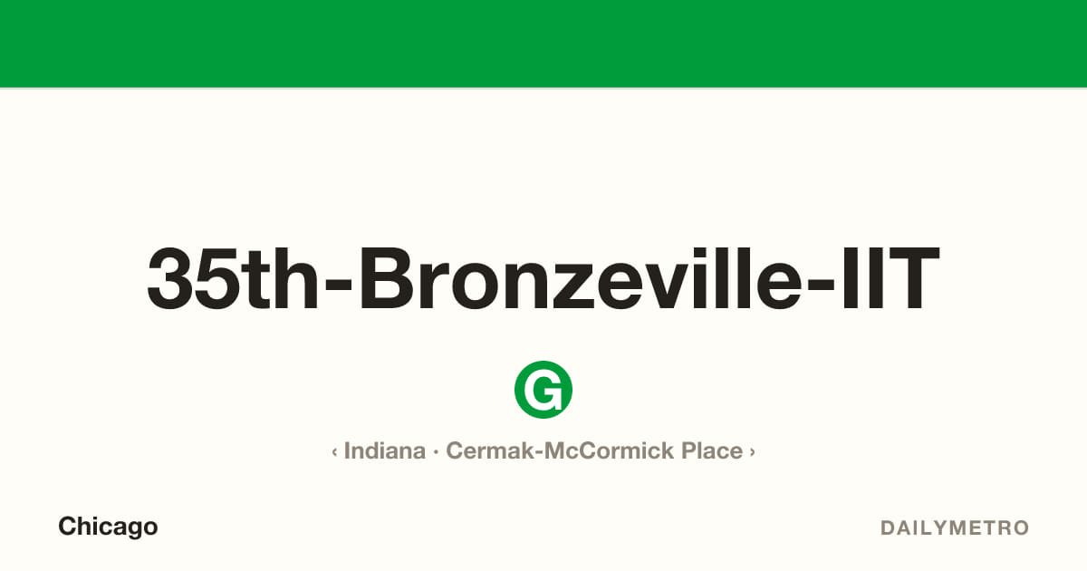 35th-Bronzeville-IIT station · Lines Green