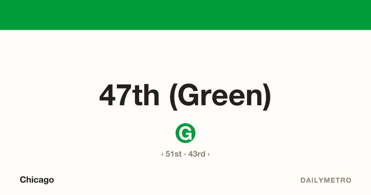47th (Green) station · Lines Green