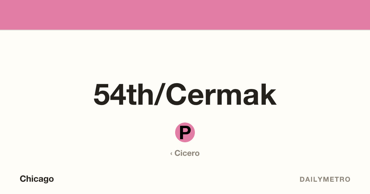 54th/Cermak station · Lines Pink