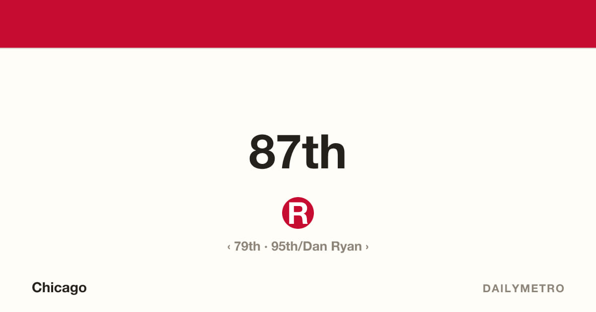 87th station · Lines Red