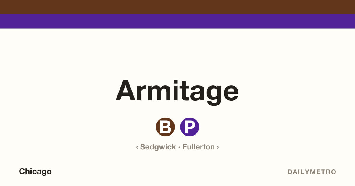 Armitage station · Lines Brown, Purple