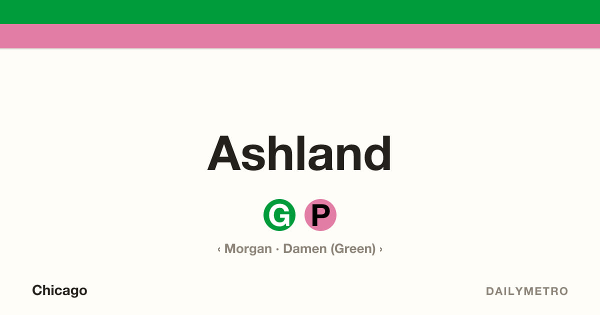 Ashland station · Lines Green, Pink