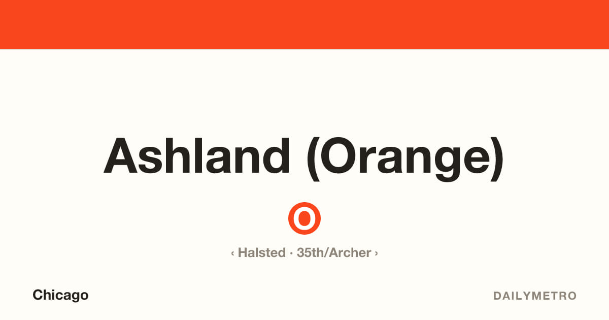 Ashland (Orange) station · Lines Orange
