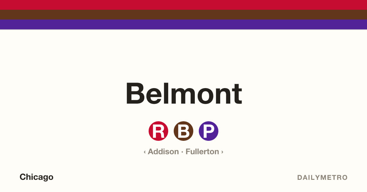 Belmont station · Lines Red, Brown, Purple