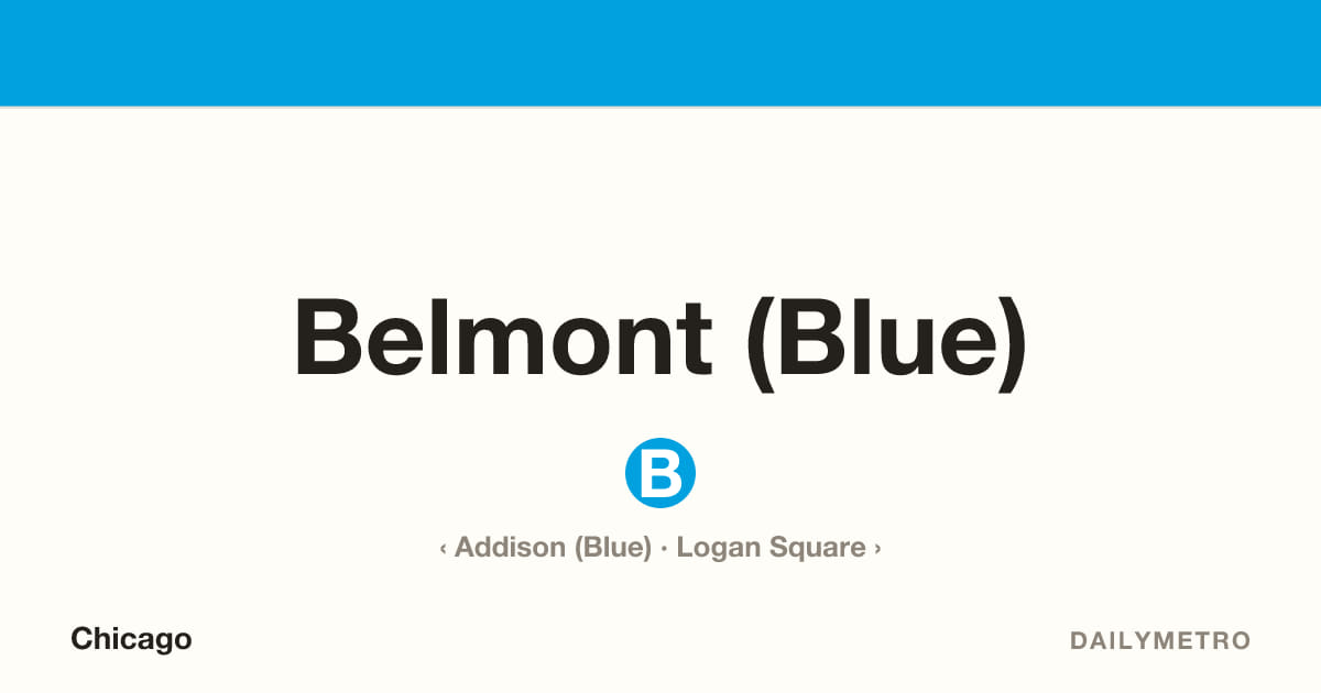 Belmont (Blue) station · Lines Blue