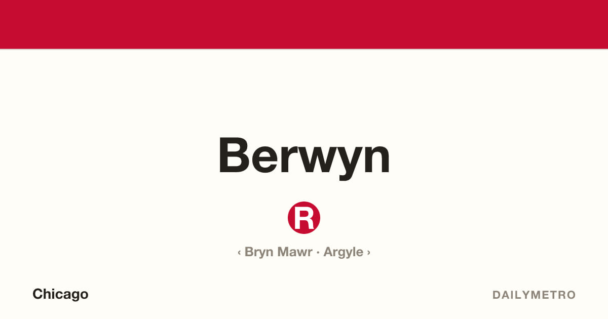 Berwyn station · Lines Red
