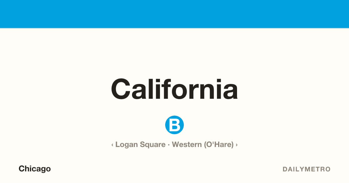 California station · Lines Blue