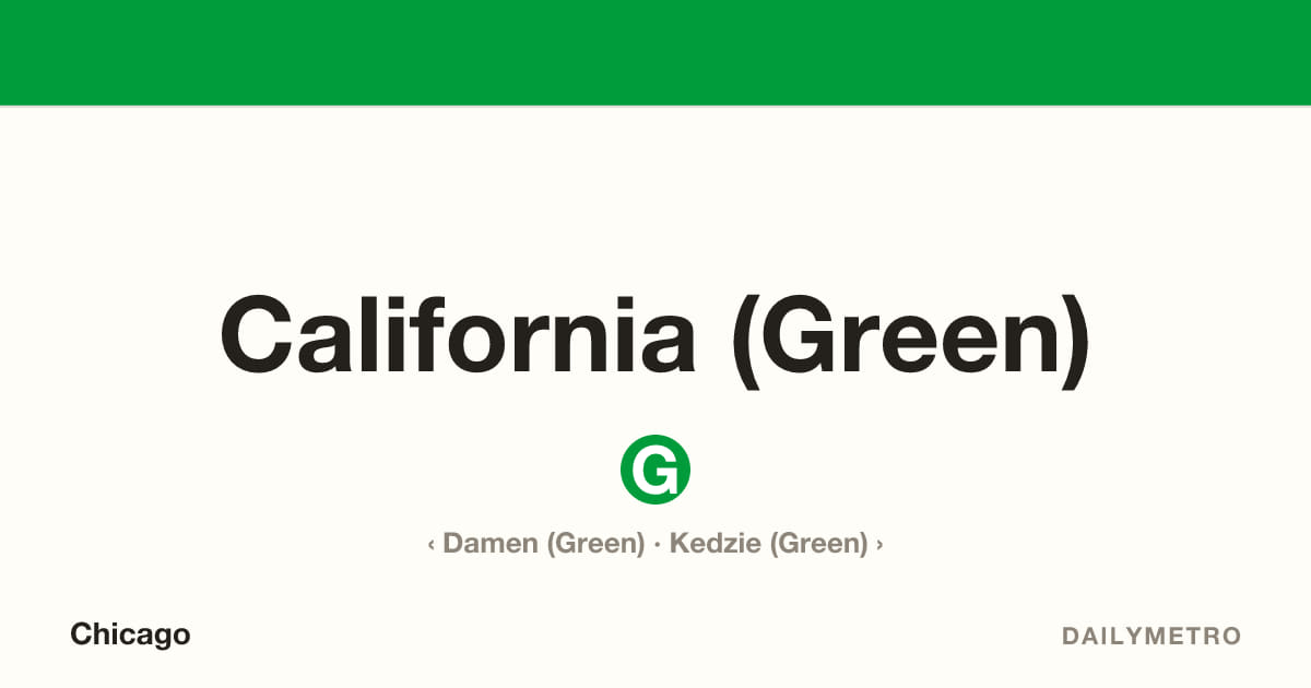California (Green) station · Lines Green