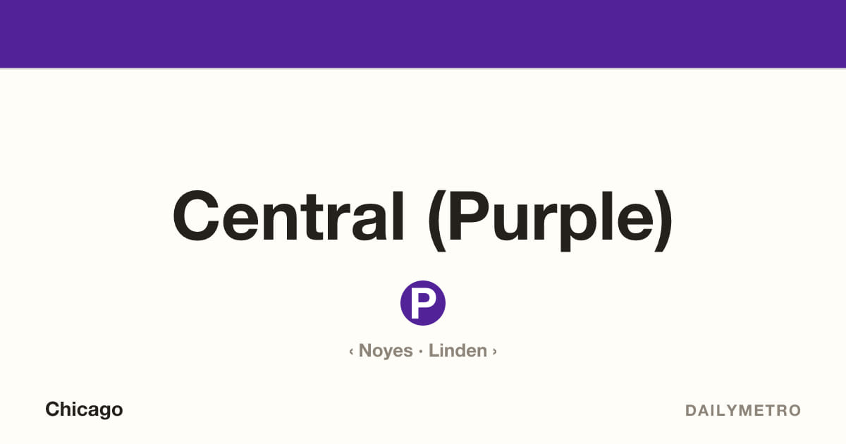 Central (Purple) station · Lines Purple