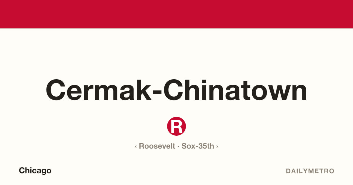 Cermak-Chinatown station · Lines Red
