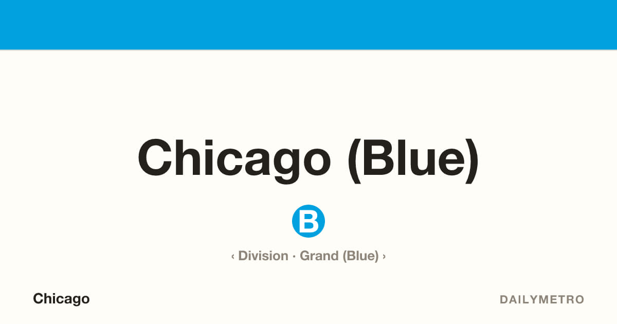 Chicago (Blue) station · Lines Blue