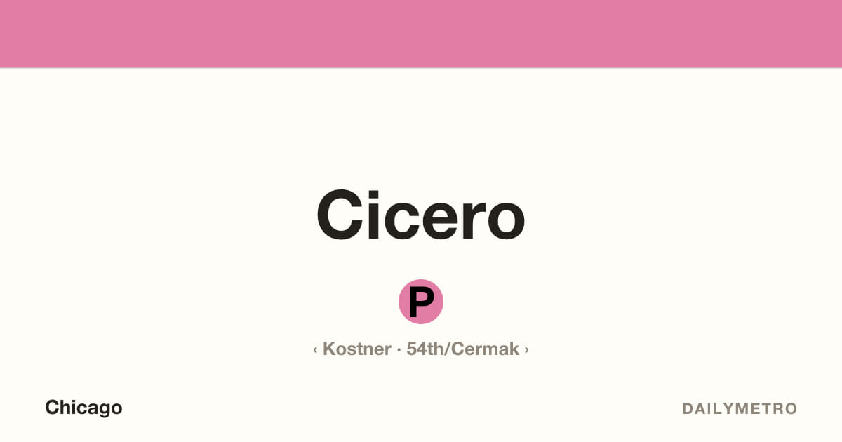 Cicero station · Lines Pink