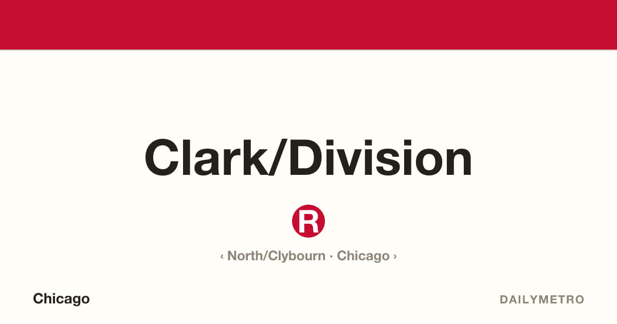Clark/Division station · Lines Red