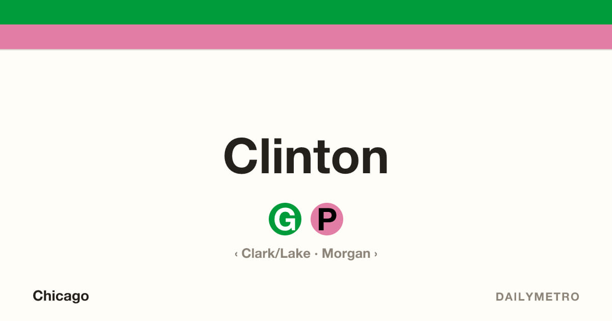 Clinton station · Lines Green, Pink
