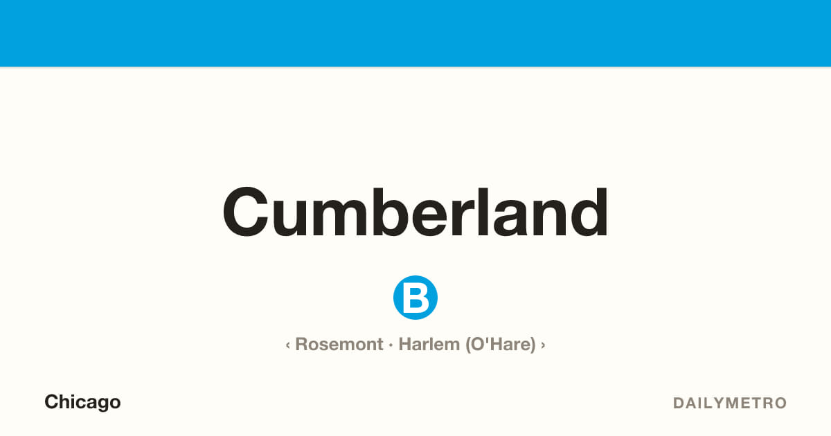 Cumberland station · Lines Blue