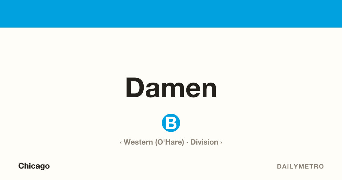 Damen station · Lines Blue