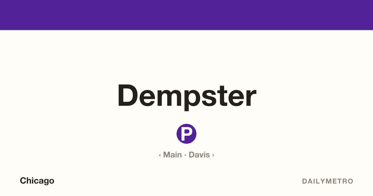 Dempster station · Lines Purple