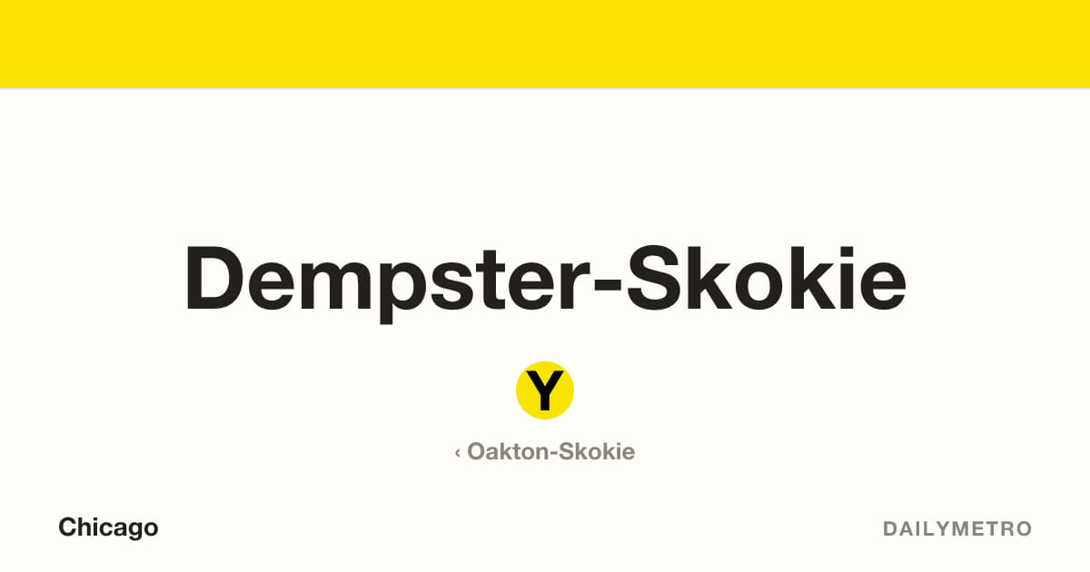 Dempster-Skokie station · Lines Yellow