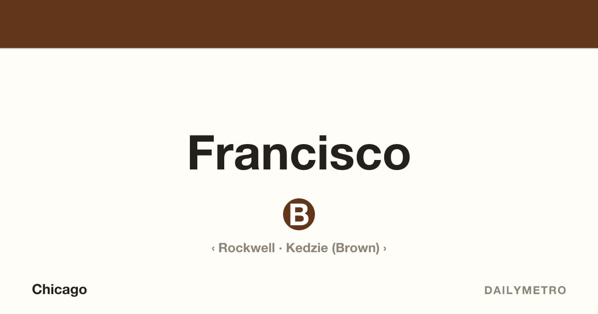 Francisco station · Lines Brown