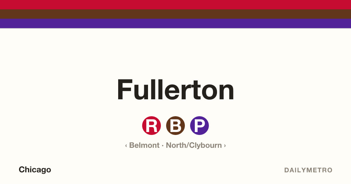 Fullerton station · Lines Red, Brown, Purple