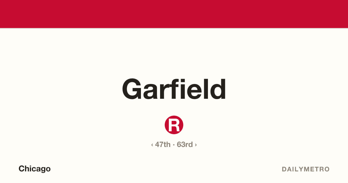 Garfield station · Lines Red