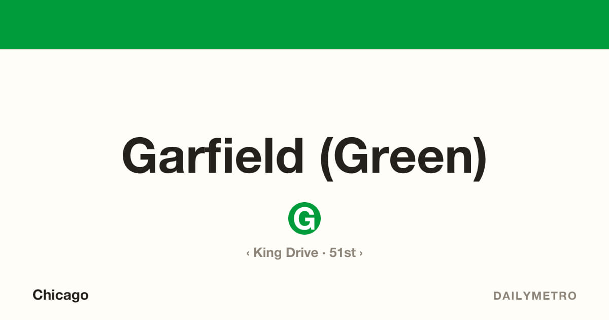 Garfield (Green) station · Lines Green