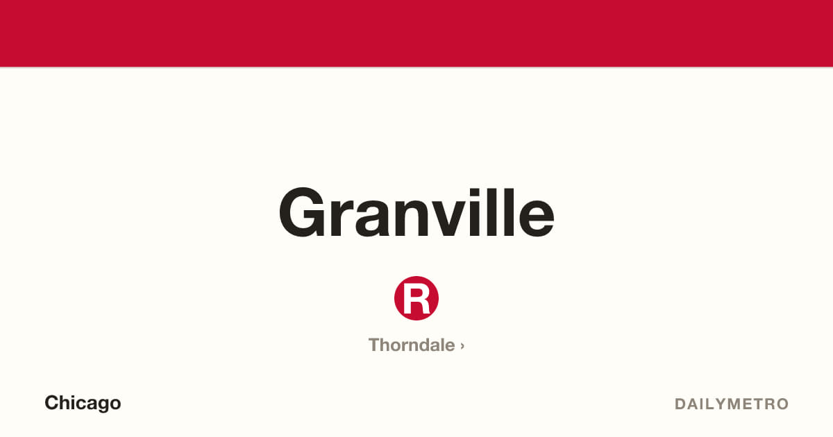 Granville station · Lines Red