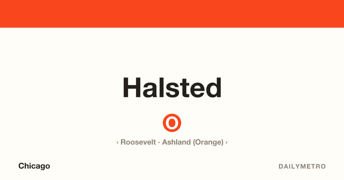Halsted station · Lines Orange