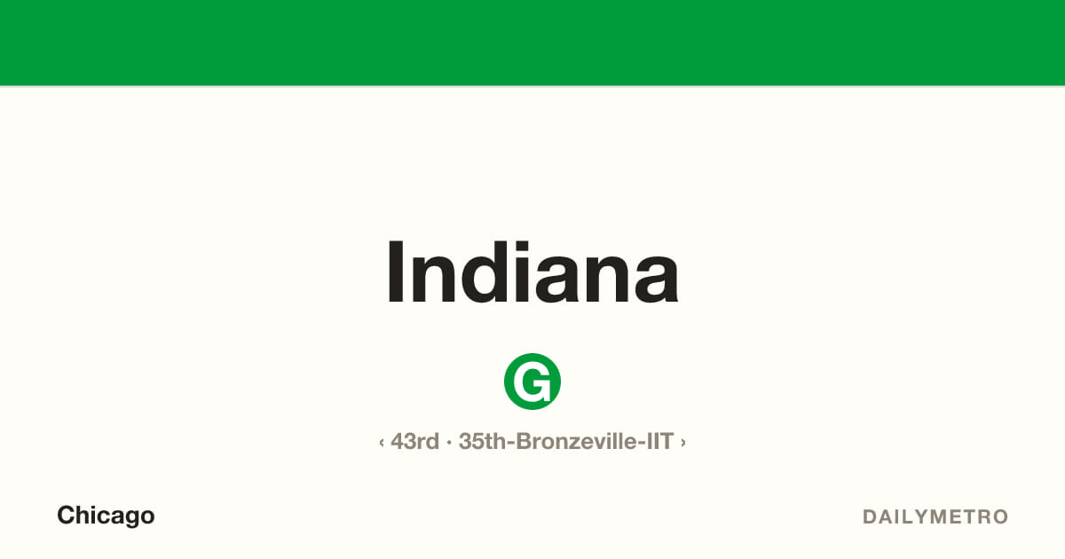Indiana station · Lines Green