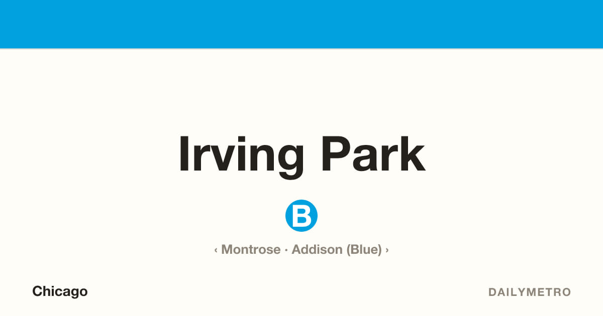 Irving Park station · Lines Blue