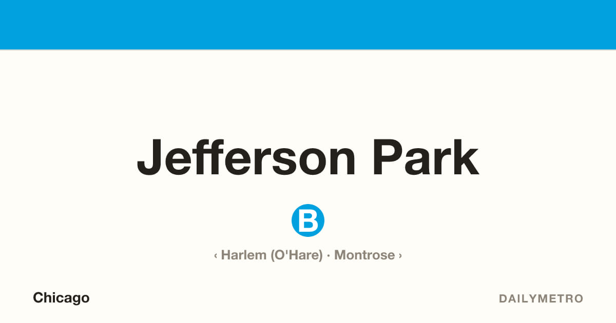 Jefferson Park station · Lines Blue