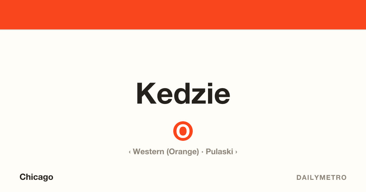 Kedzie station · Lines Orange