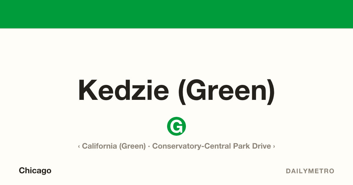 Kedzie (Green) station · Lines Green