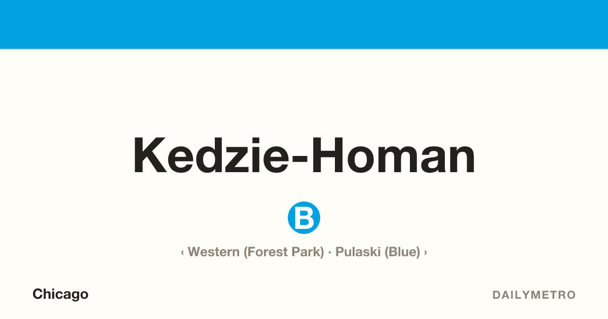 Kedzie-Homan station · Lines Blue